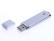 USB 3.0- флешка промо на 128 Гб прямоугольной классической формы - серебристый