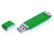 USB 3.0- флешка промо на 128 Гб прямоугольной классической формы - зеленый