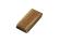 USB 2.0- флешка на 8 Гб прямоугольной формы с раскладным корпусом - коричневый