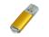 USB 3.0- флешка на 128 Гб с прозрачным колпачком - золотистый