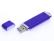 USB 3.0- флешка промо на 128 Гб прямоугольной классической формы - синий