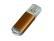 USB 3.0- флешка на 64 Гб с прозрачным колпачком - коричневый
