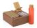 Набор «Wooden» с бутылкой, блокнотом, ручкой и подставкой для телефона  - красный, темно-серый