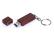 USB 2.0- флешка на 32 Гб прямоугольная форма, колпачок с магнитом - коричневый